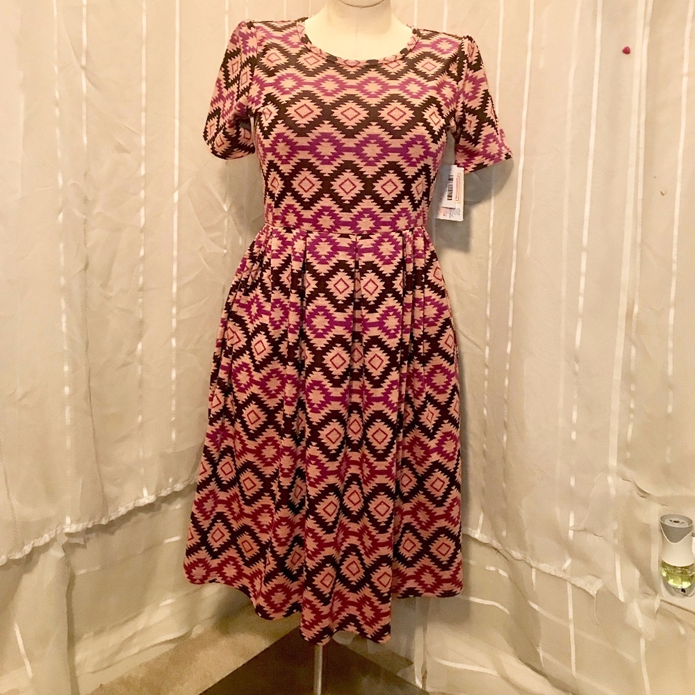 LuLaRoe Dress with Aztec Print - Picture 2 of 6